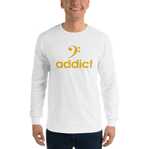 BASS ADDICT - GOLD Long Sleeve T-Shirt - Lathon Bass Wear