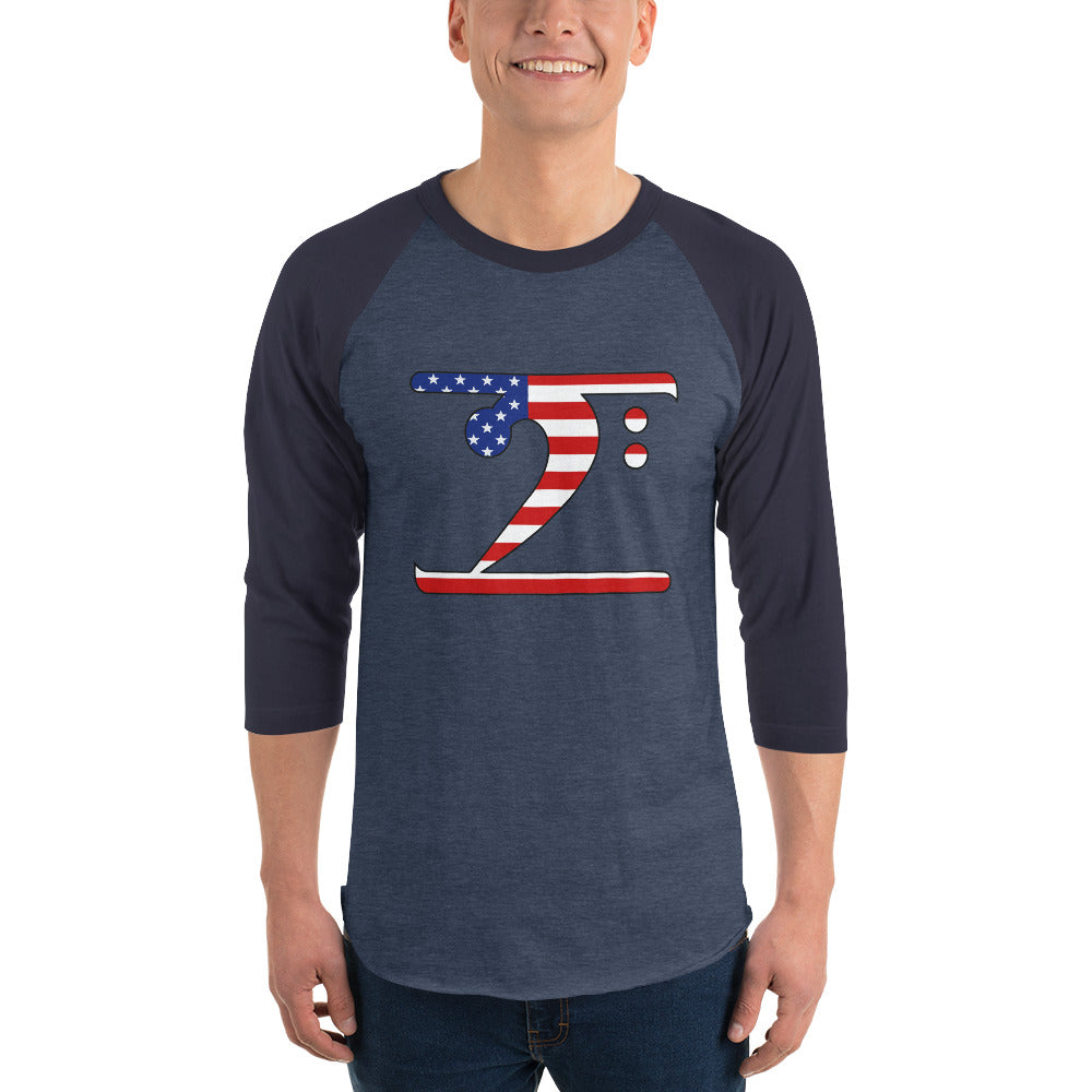USA LBW 3/4 sleeve raglan shirt - Lathon Bass Wear