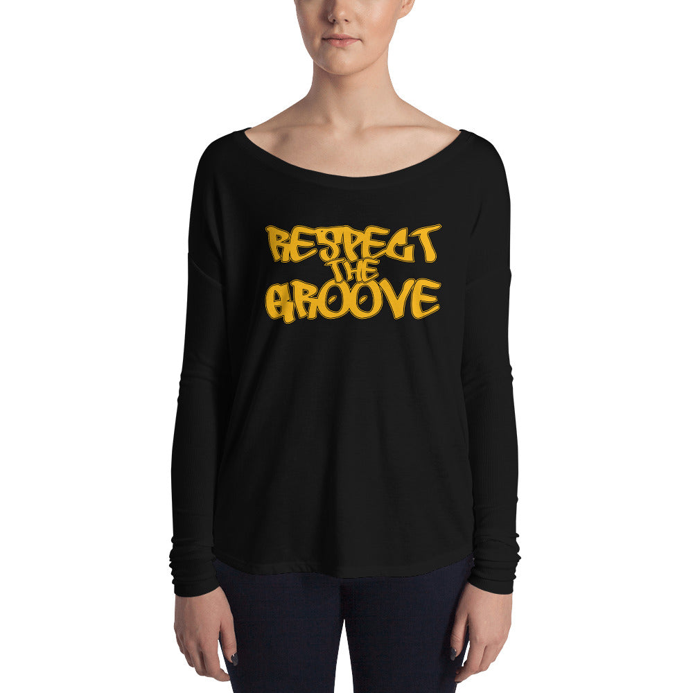 RESPECT THE GROOVE Ladies' Long Sleeve Tee - Lathon Bass Wear