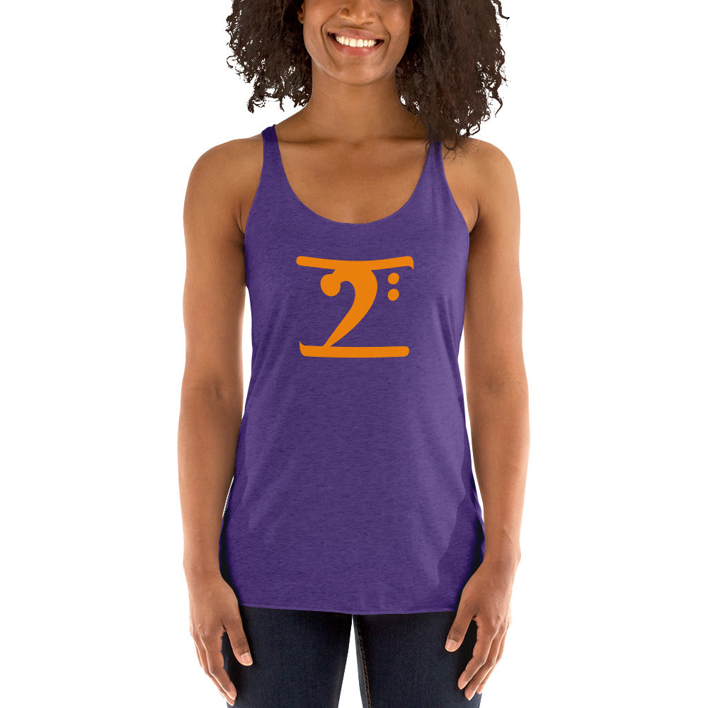 ORANGE LOGO Women's Racerback Tank - Lathon Bass Wear