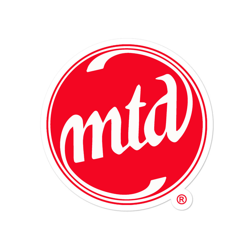 MTD RED & WHITE LOGO Bubble-free stickers