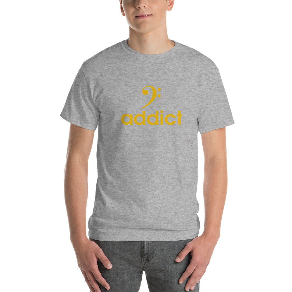 BASS ADDICT - GOLD Short-Sleeve T-Shirt - Lathon Bass Wear