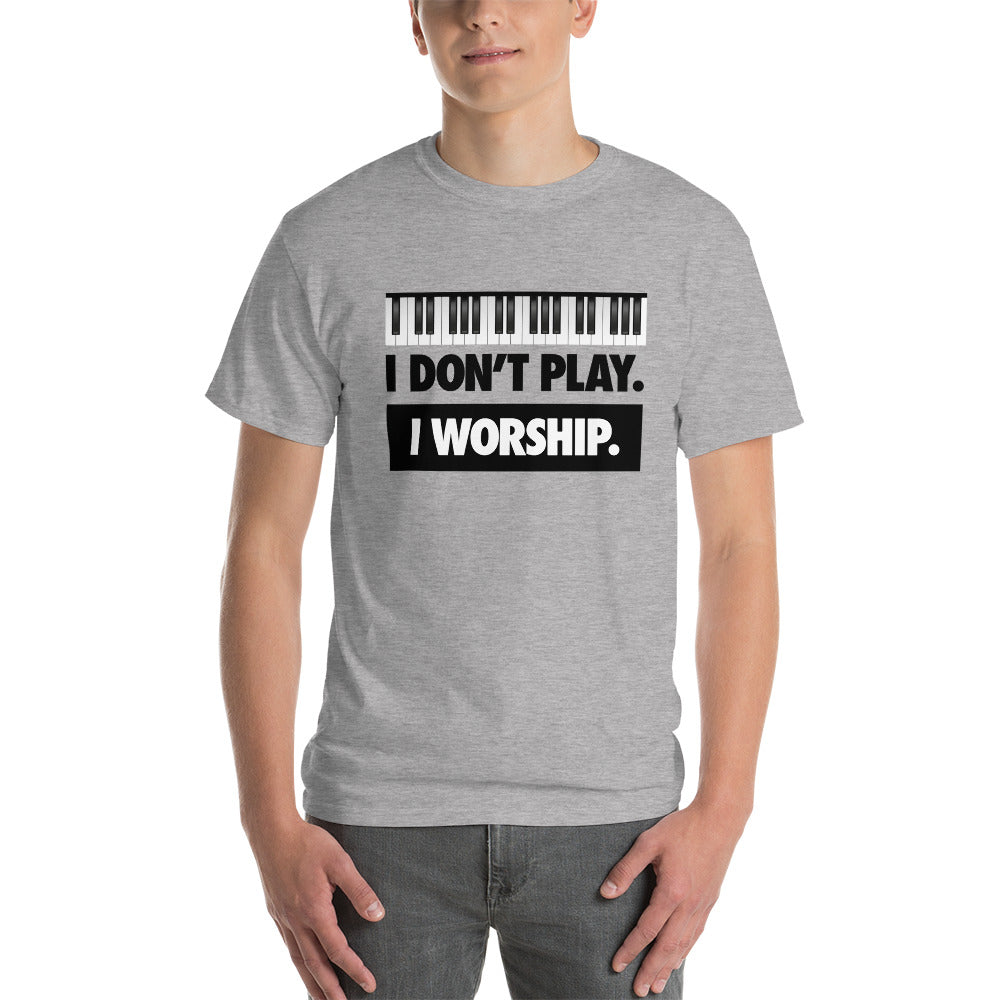 I WORSHIP = PIANO Short Sleeve T-Shirt