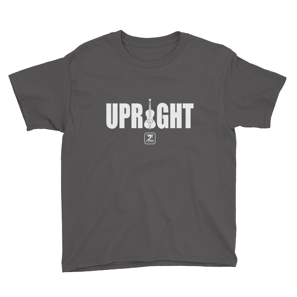 UPRIGHT - WHITE Youth Short Sleeve T-Shirt - Lathon Bass Wear