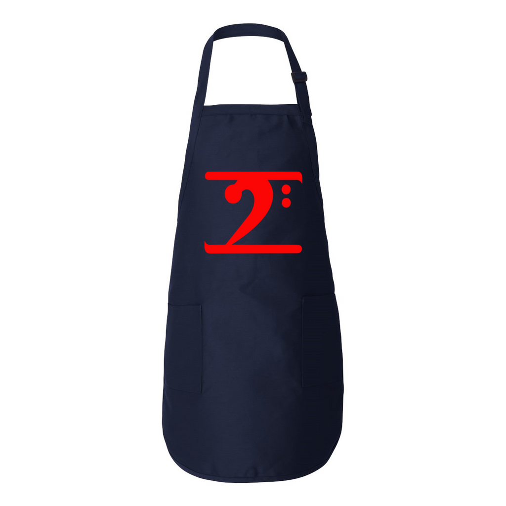 RED LOGO Full-Length Apron with Pockets - Lathon Bass Wear