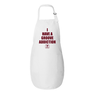 I HAVE A GROOVE ADDICTION - MAROON Full-Length Apron with Pockets - Lathon Bass Wear