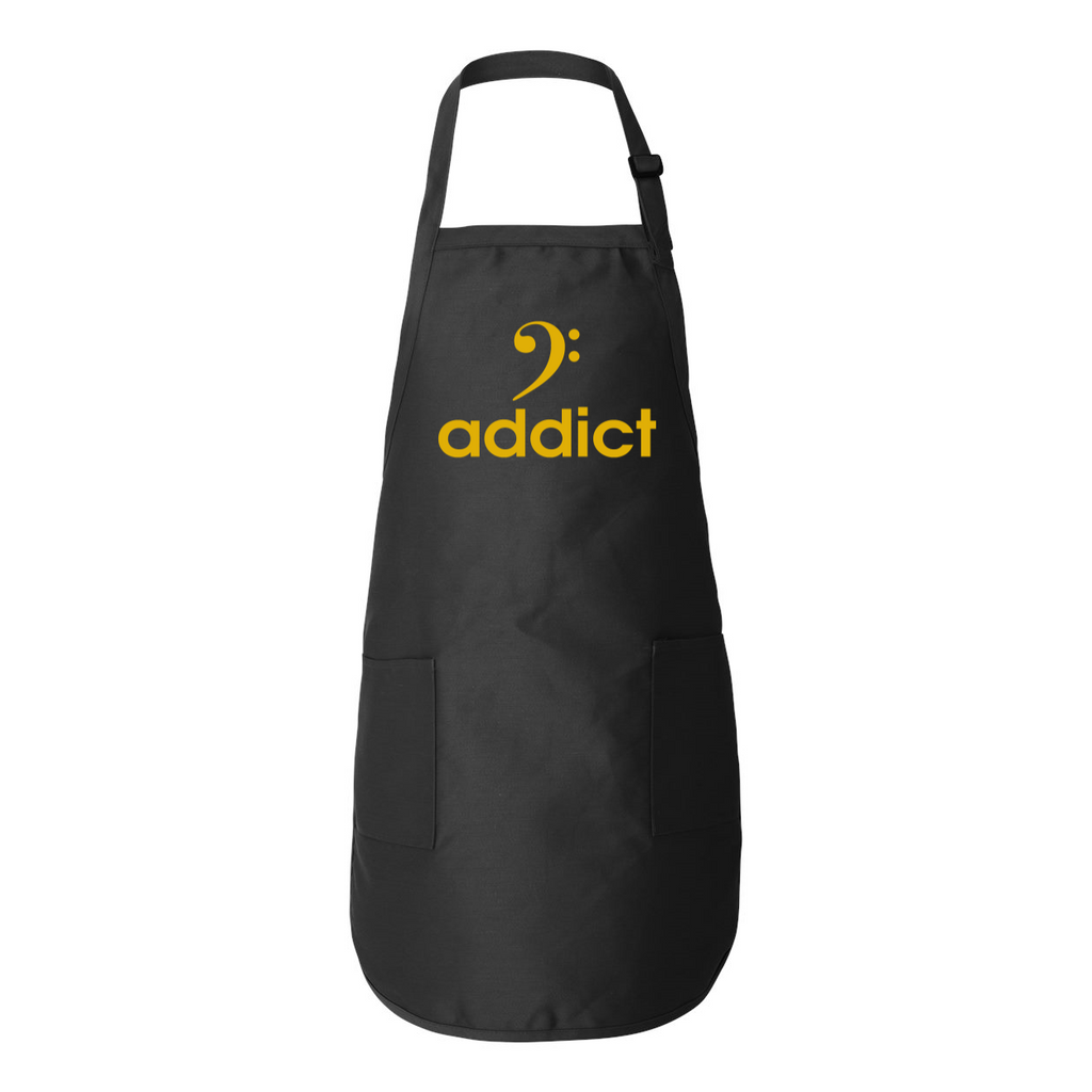 BASS ADDICT - GOLD Full-Length Apron with Pockets - Lathon Bass Wear