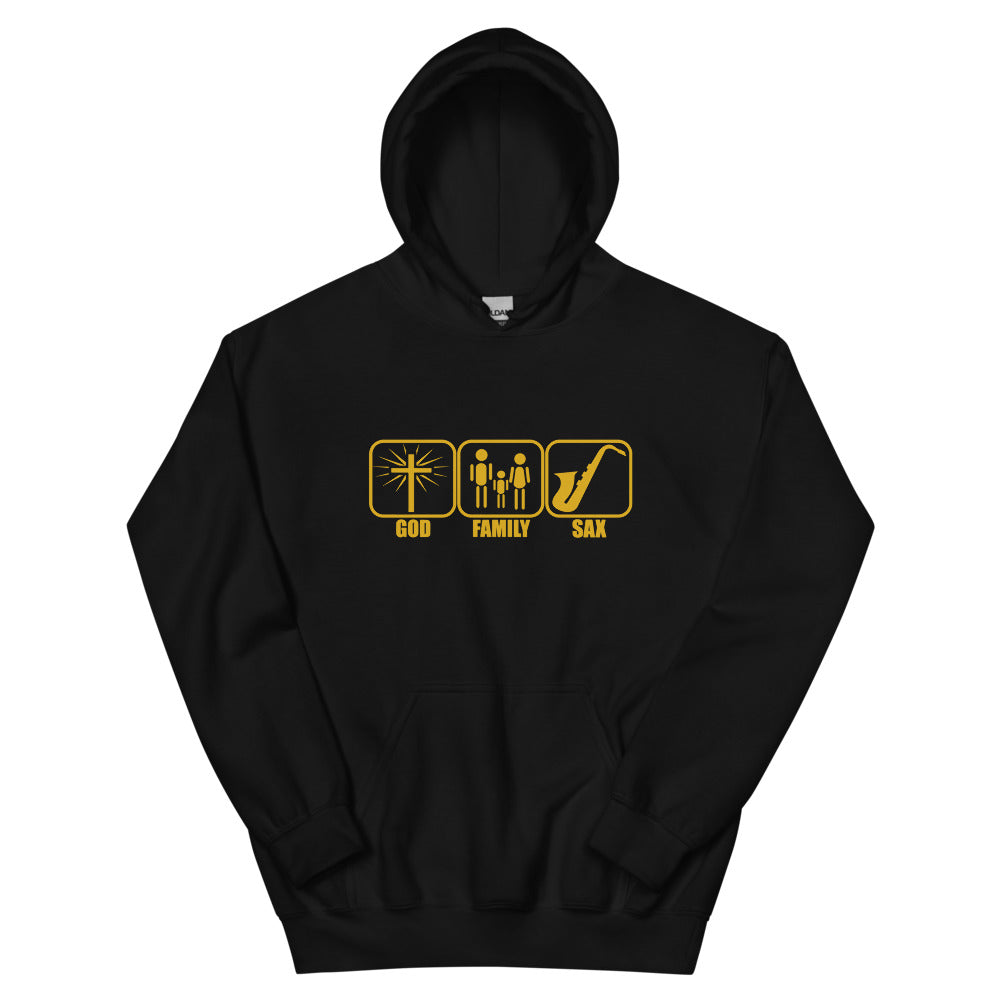 GOD FAMILY SAX - GOLD Unisex Hoodie